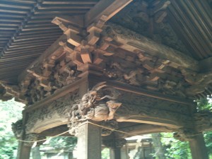 神明神社 手水舎の枡組