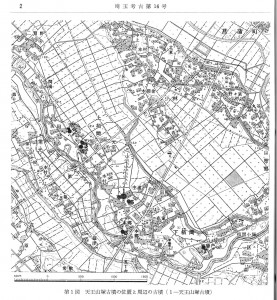 第1図　天王山塚古墳の位置と周辺の古墳　（塩野博、「天王山塚古墳について」、1977、p.2、埼玉考古第16号)