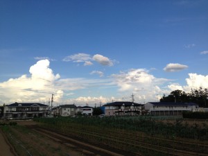 2013/9/3 16:22 茨城の方向の雲