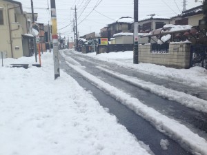 雪が積もった道